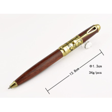 Luxus natürliche hölzerne Metall Stift mit Gold plattiert Tc-Q010b